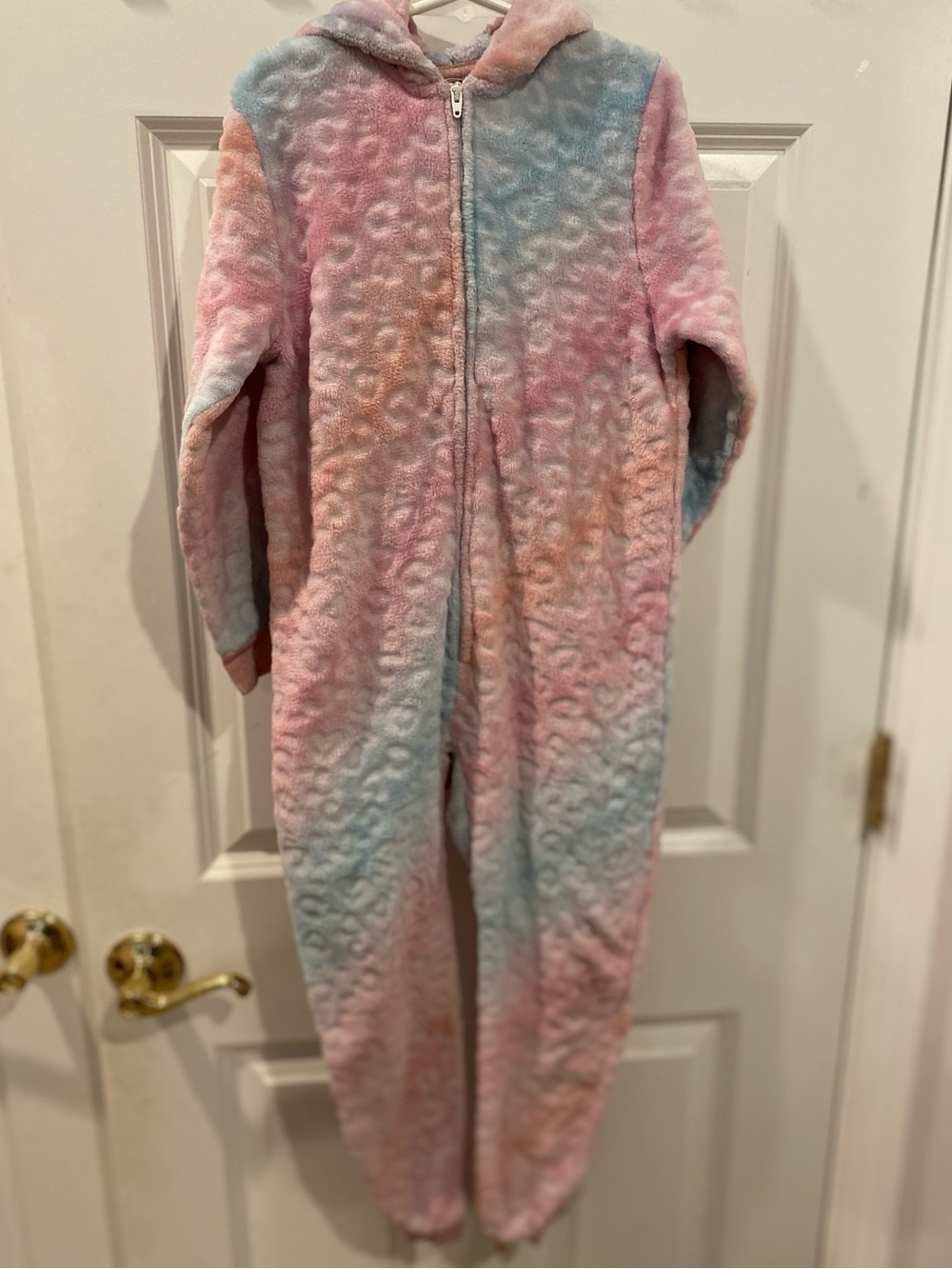 Tie dye cat zip up onesie  (XS 5/6)